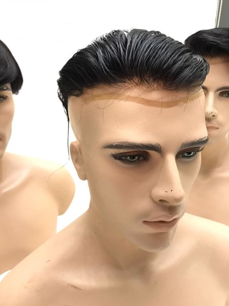 YENİ SİSTEM PROTEZ SAÇ - NATURAL SİYAH (AĞARTILMIŞ DİPLER)