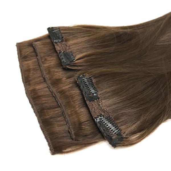 4 Parça Çıt Çıt Saç #5N Light Brown